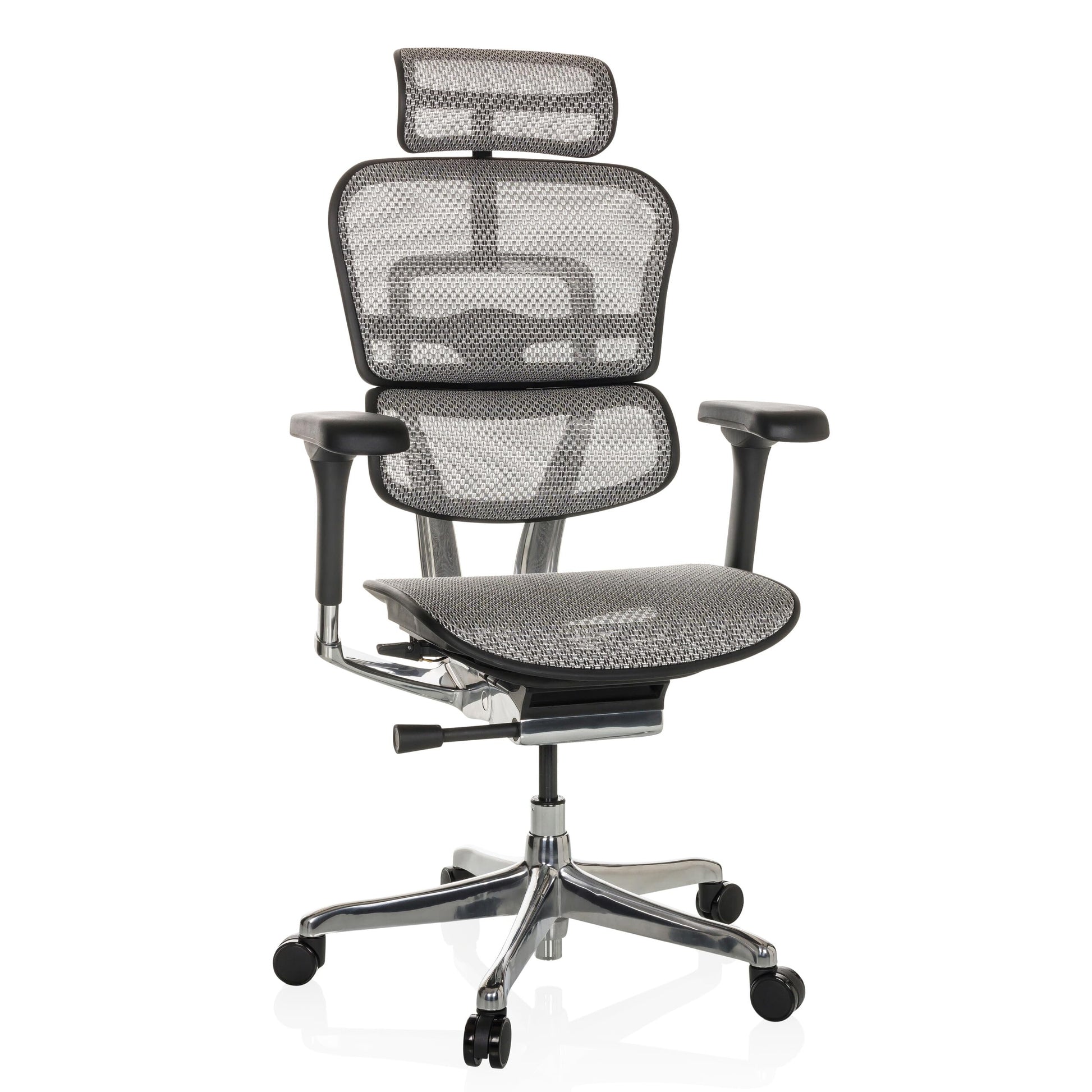 hjh OFFICE ERGOHUMAN GEN2 Bürostuhl ergonomisch - Netz hellgrau. Unterstützt ergonomisches Sitzen am Schreibtisch.