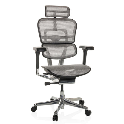 hjh OFFICE ERGOHUMAN GEN2 Bürostuhl ergonomisch - Netz hellgrau. Unterstützt ergonomisches Sitzen am Schreibtisch.
