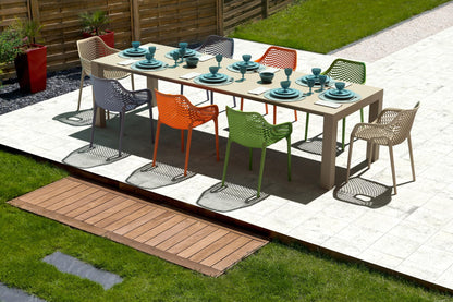 CLP Air XL Stapelbarer Gartenstuhl für Terrasse & Balkon - Grün