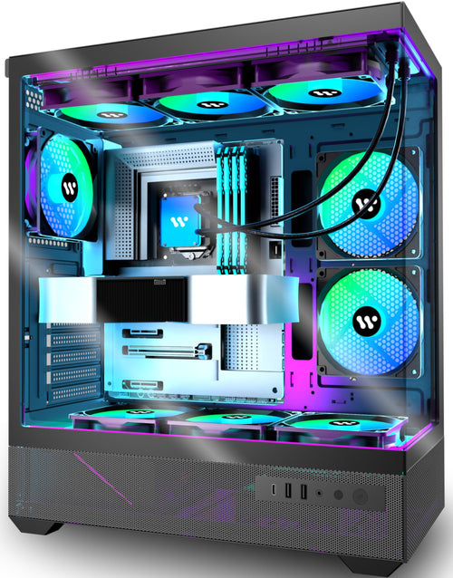 KEDIERS G800-B50F ATX PC Gehäuse – Glas, ARGB, Schwarz