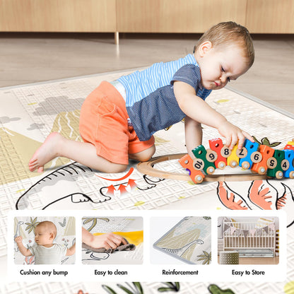 Mloong Laufgitter Baby kompakt 120x120cm – Dunkelgrau