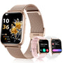 SLOKSFil Smartwatch G91 Damen mit Telefonfunktion, 1,83 Zoll, Roségold, HD-Touchscreen