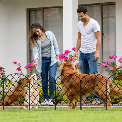 Thealyn Mobiler Gartenzaun Metall 61cm H - 25 Paneele