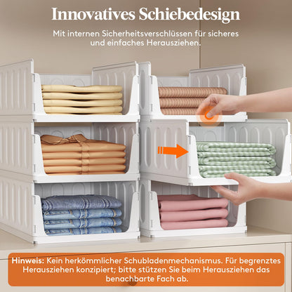 Lifewit Aufbewahrungsbox 8er-Set, stapelbar, ausziehbar, 42 cm tief