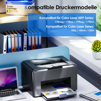 NOGIVY 117A Toner Set 4er-Pack kompatibel für HP Color Laser MFP 178nw