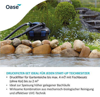 OASE BioPress Set 4000 Druckfilterset mit UVC und Filterpumpe