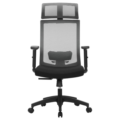 SONGMICS Bürostuhl Netzbespannung Ergonomisch Grau OBN55BG: Grauer Bürostuhl mit Netzbespannung, hoher Rückenlehne und Rollen. Zum Sitzen und Arbeiten am Schreibtisch.