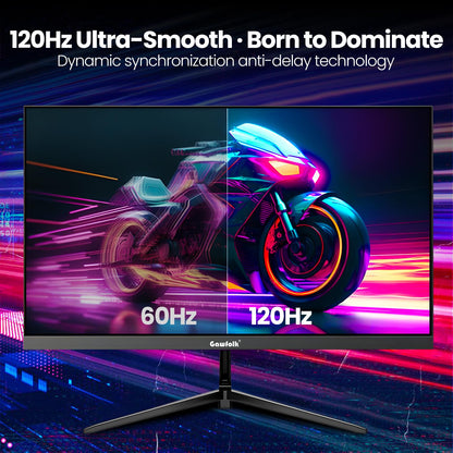 Gawfolk Gaming Monitor 27 Zoll QHD 120Hz IPS – Schwarz