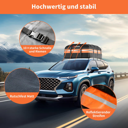 Wisamic faltbare Dachbox für Auto, Van, SUV – 595L, wasserdicht