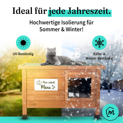 MIEZ MAGIC Katzenhaus outdoor winterfest isoliert 67x53x43cm