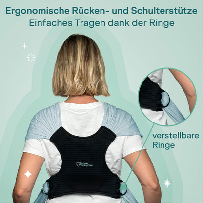 Koala Babycare Tragetuch Baby Neugeborene bis 9 kg, blau
