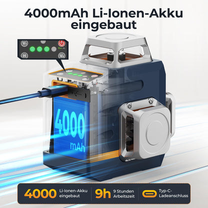 CIGMAN 3x360 grün Kreuzlinienlaser Baulaser - selbstnivellierend