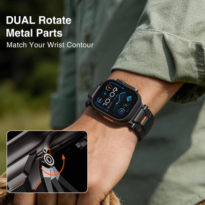 ULTIMAL Sportarmband für Apple Watch Ultra/Series, TPU, Schwarz