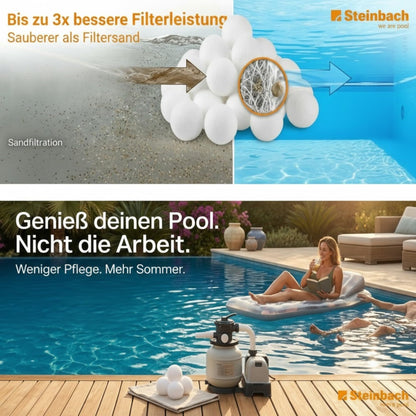STEINBACH Filter Balls 2100 g – Filterbälle für Sandfilteranlagen