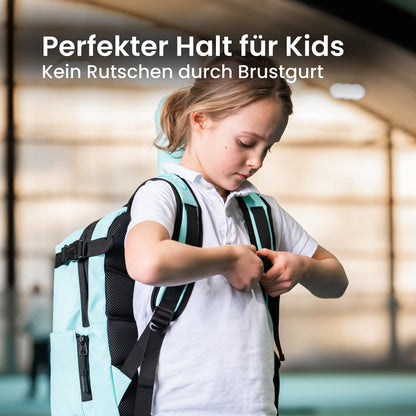 Otaro Kinder Tennisrucksack & Tennistasche - mintgrün