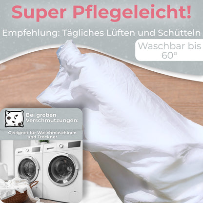 Luxus 100% Daunen Kinderwagendecke Babydecke 80x80cm - Ganzjahr