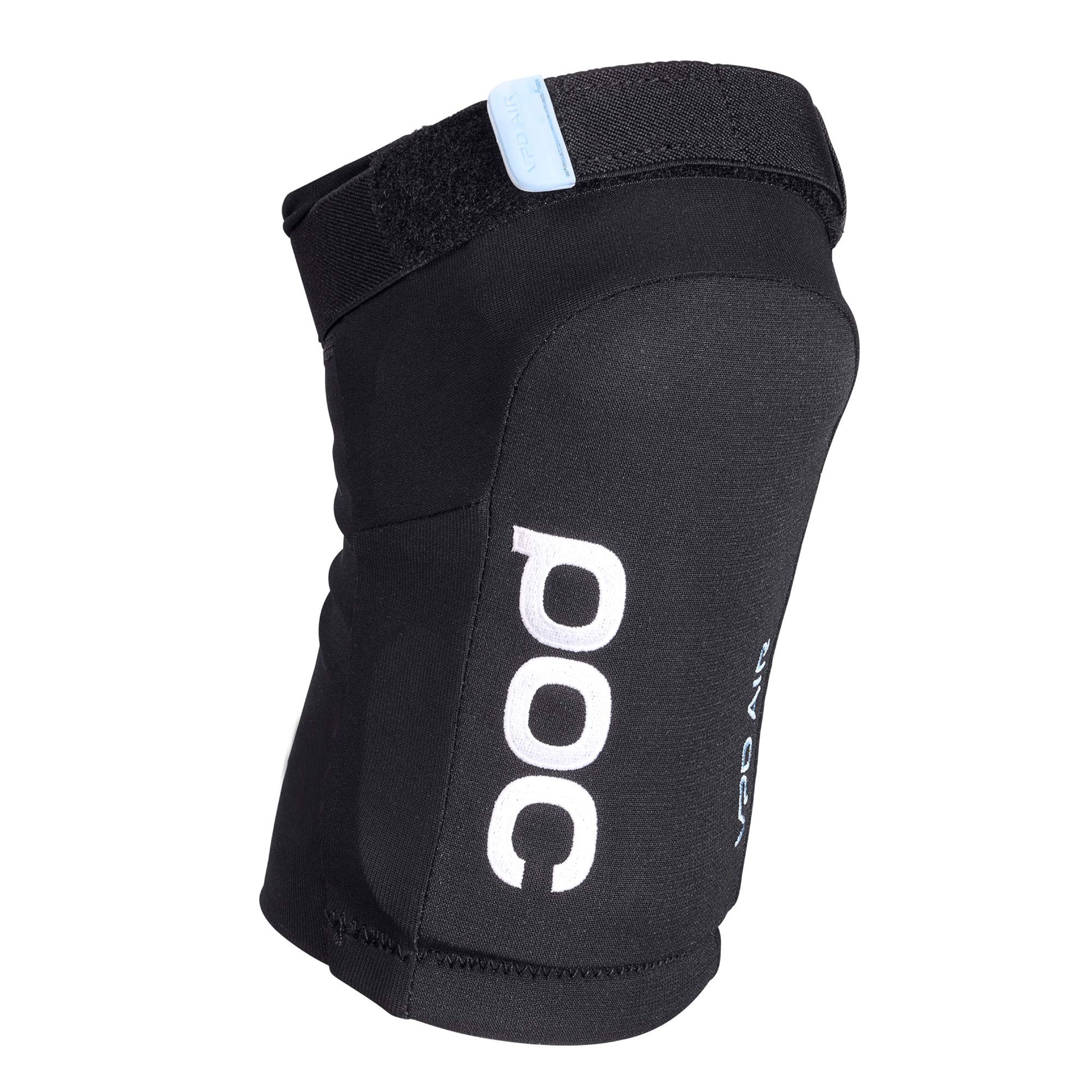POC Joint VPD Air Knee. Schwarzer, ergonomischer Knieschoner mit VPD-Polsterung. Bietet Aufprallschutz beim Mountainbiken.
