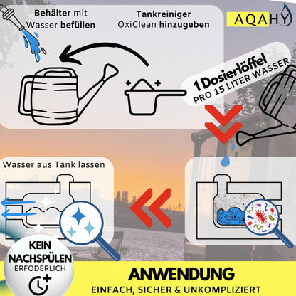 AQAHY Oxi Clean Wassertankreiniger für Wohnmobil und Wohnwagen, 2er
