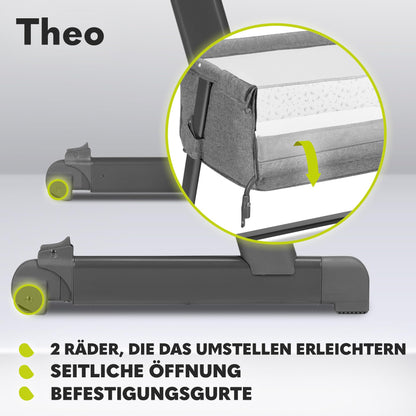 Lionelo Theo 2in1 Babybett Beistellbett Reisebett - Grau