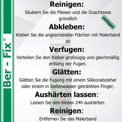 Ber-Fix MS Polymer Kleber Pool Abdichtung 3er Pack Pool-Blau 440g