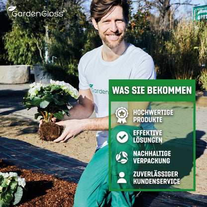 GardenGloss Unkrautvlies 50 m² – 100 g/m², UV-stabilisiert, reissfest