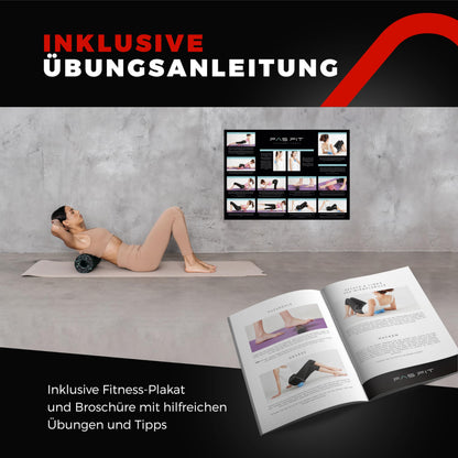 Fas Fit Faszienrolle Set 8-teilig rot – Faszienball und Massageball