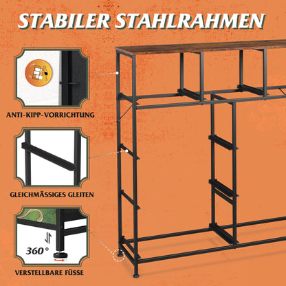 WLIVE Kommode 9 Schubladen aus Stoff – Schlafzimmer, Vintage-Druck