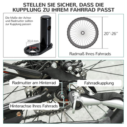 PawHut Hunde Fahrradanhänger Transporter - Blau-Schwarz