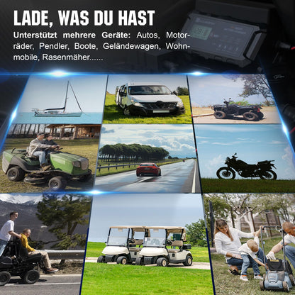 ECO-WORTHY 10A 12V LiFePO4 Autobatterie Erhaltungsladegerät