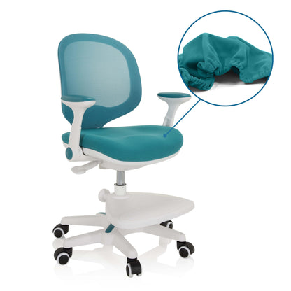 hjh OFFICE 736413 Kid Ergo Kinder Schreibtischstuhl – Blau/Weiss