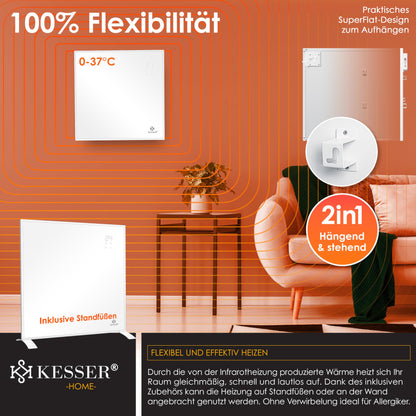 KESSER Infrarotheizung Heizpaneel - 350W Stand/Wand