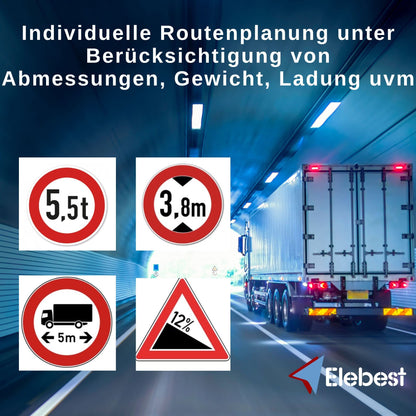 Elebest City 90+ GPS Navigationsgerät - 9 Zoll Auto LKW Wohnmobil