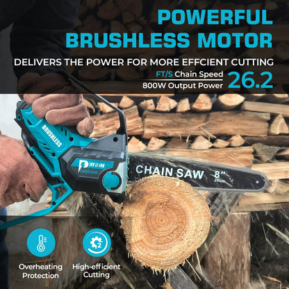 Makita-kompatible Akku Kettensäge bürstenlos 8 Zoll – Werkzeug