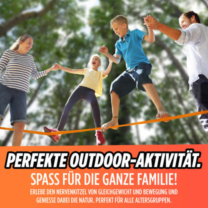 ActiveLine Slackline Anfänger-Komplettset – mit Baumschutz & Tasche