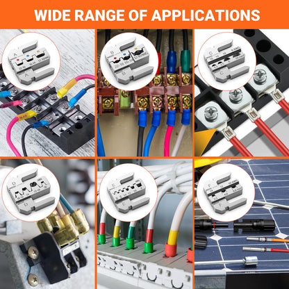 Preciva Crimpzange Wechselbacken Set - 6-teilig & Tasche