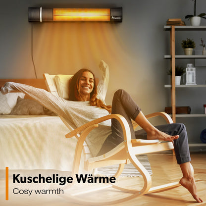 TRESKO Infrarot Terrassenstrahler 2000W - Fernbedienung