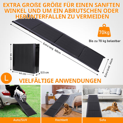 FASNATI Hunderampe klappbar für Auto & SUV – Alu leicht