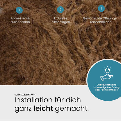 TeichVision Böschungsmatte Kokos 1 x 10 m – Ufermatte 700 g/m²