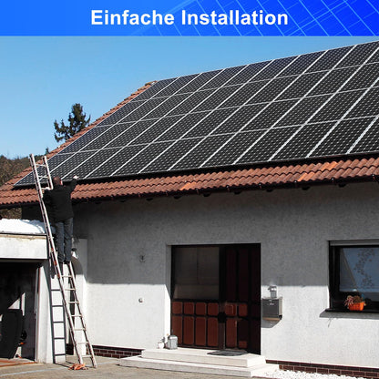 【50W Solarpanel 12V Kit】DERUXI 50 W 12V Wohnwagen Solar Panel Kit: Monokristallines Solarpanel 50W mit 10A Solarladeregler+4 Pcs 5FT Verlängerungskabel,PV Modul Solarmodule für Caravan RV Camper Boot