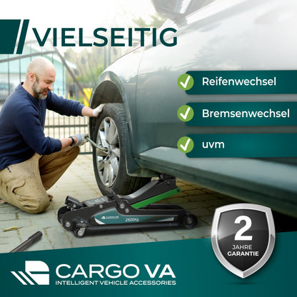 Profi Rangierwagenheber 2.5T flach - Hydraulisch inkl. Koffer