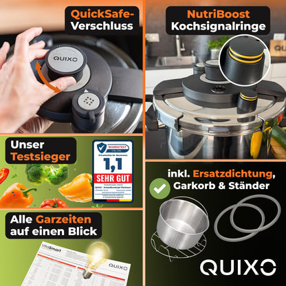 QUIXO VitaSmart Schnellkochtopf 6l – Kochzeitsignal