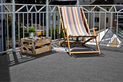 Misento Kunstrasen Teppich Outdoor, wetterfest, 200 x 300 cm, Grau