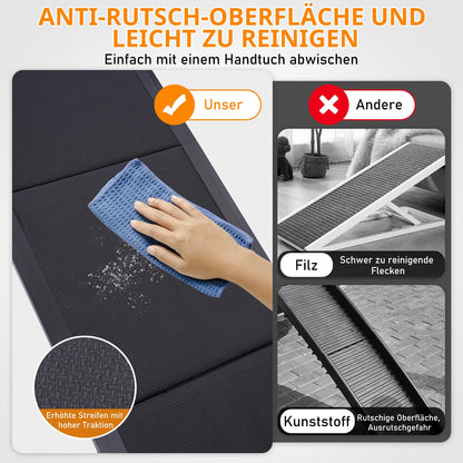 FASNATI Hunderampe klappbar für Auto & SUV – Alu leicht