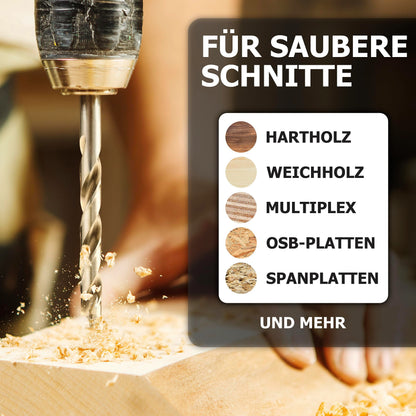 Pinava Holzbohrer Set 1-13 mm, 25-teilig, HSS-G Bohrerset
