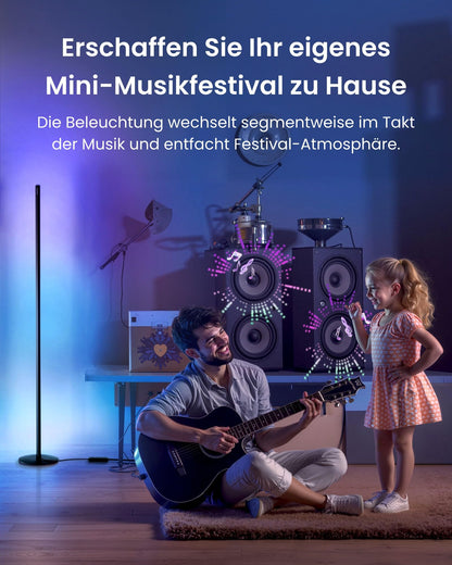 SwitchBot Matter RGBICWW LED Stehlampe Smart Home – Schwarz