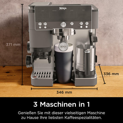 Ninja Luxe Premier 3-in-1 Kaffeemaschine - Grau-Metall ES601EUGM