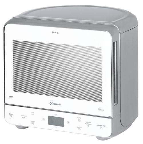 Bauknecht MW 39 WSL Mikrowelle mit Grill und Crisp-Funktion, 13 L in Weiss/Silber
