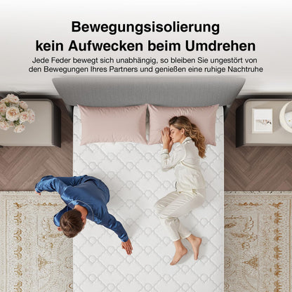 Novilla Taschenfederkernmatratze 90x200 cm, 7-Zonen, H3, 20 cm Höhe