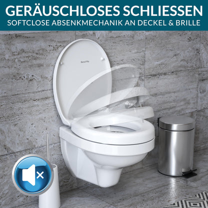 BenaVita Premium WC Sitzerhöhung 5 cm - Duroplast Absenkautomatik