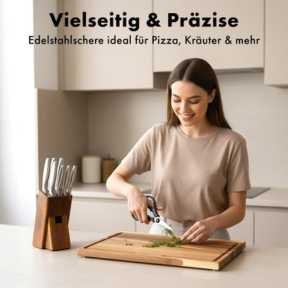 EDELHAUS Messerset Profi Messerblock - 9-teilig mit Schärfer